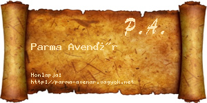 Parma Avenár névjegykártya